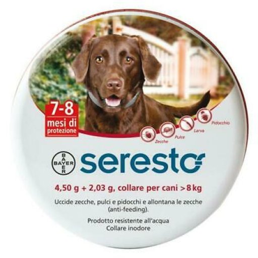 SERESTO*collare antiparassitario 45 g (70 cm) per cani (pesosuperiore a 8 Kg)