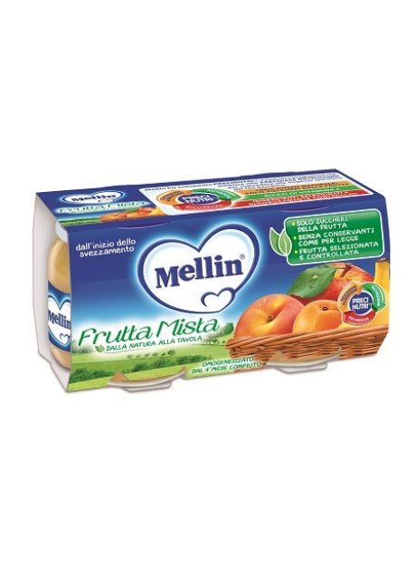 MELLIN OMOGENEIZZATO FRUTTA MISTA 100 G 2 PEZZI