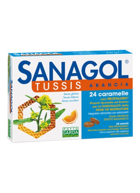 SANAGOL TUSSIS ARANCIA 24 CARAMELLE