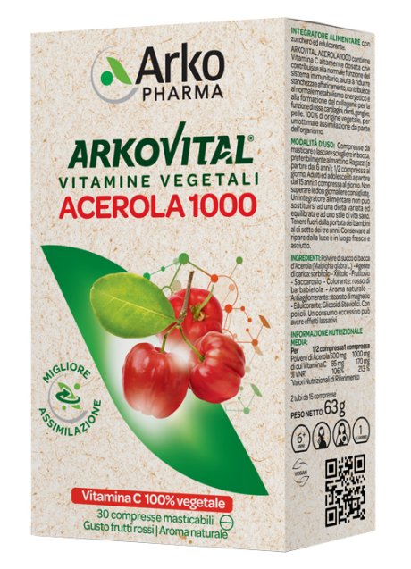 ARKOVITAL ACEROLA 30 COMPRESSE MASTICABILI