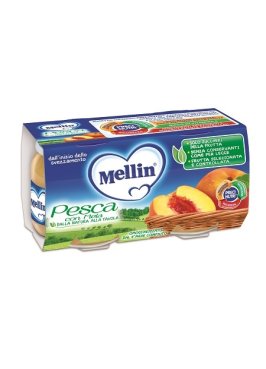 MELLIN OMOGENEIZZATO PESCA MELA 100 G 2 PEZZI