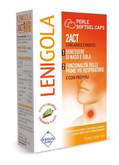 LENIGOLA 20 PERLE SOFTGEL CAPS LIQUIRIZIA