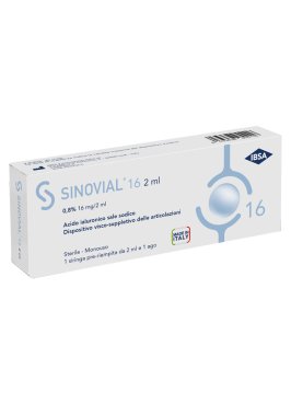 SIRINGA INTRA-ARTICOLARE SINOVIAL 16 ACIDO IALURONICO 0,8% 16 MG/2 ML 1 FS + AGO GAUGE 21 1 PEZZO