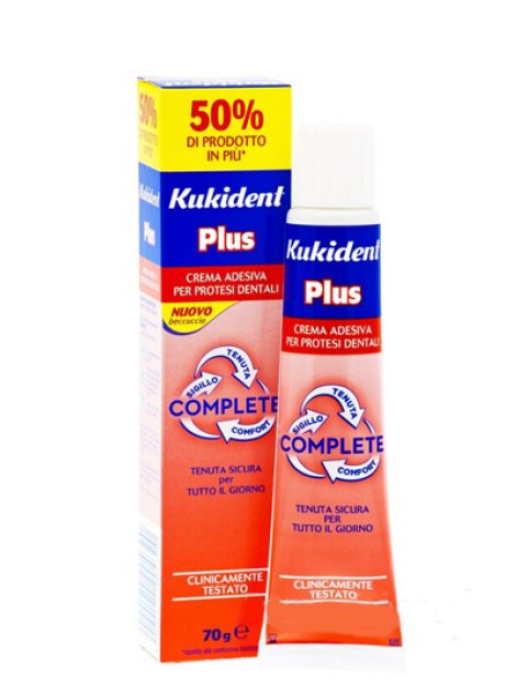 KUKIDENT PLUS COMPLETE CREMA ADESIVA PER PROTESI DENTARIE 70G