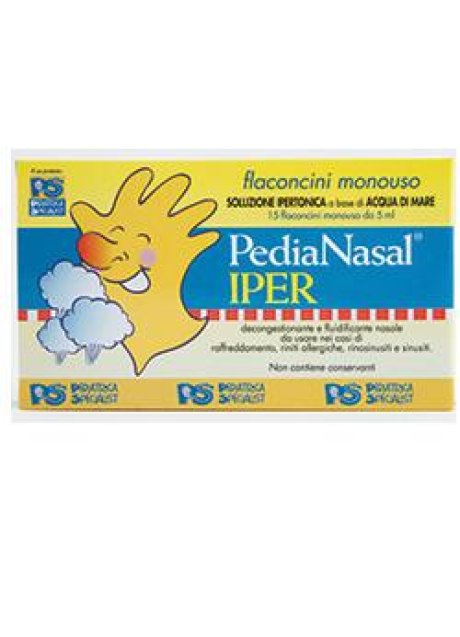 PEDIANASAL IPER SOLUZIONE IPERTONICA 15 FLACONCINI MONOUSO DA 5 ML