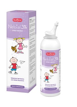 NEBIAL SOLUZIONE SALINA IPERTONICA DI SODIO CLORURO AL 3% CON ACIDO IALURONICO SPRAY NASALE 100 ML