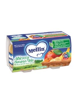 MELLIN OMOGENEIZZATO ALBICOCCA BANANA MELA 100 G 2 PEZZI