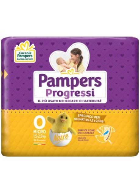 PAMPERS MICRO PANNOLINI PER BAMBINI 24 PEZZI