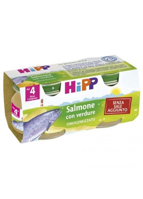 HIPP OMOGENEIZZATO SALMONE CON VERDURE 2X80 G