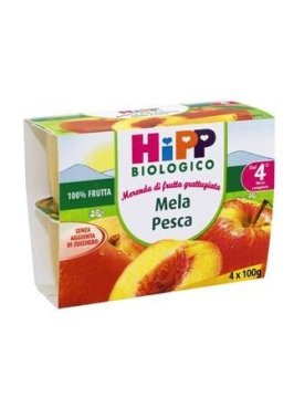 HIPP GRATTUGIA MELA PESCA 4X100G