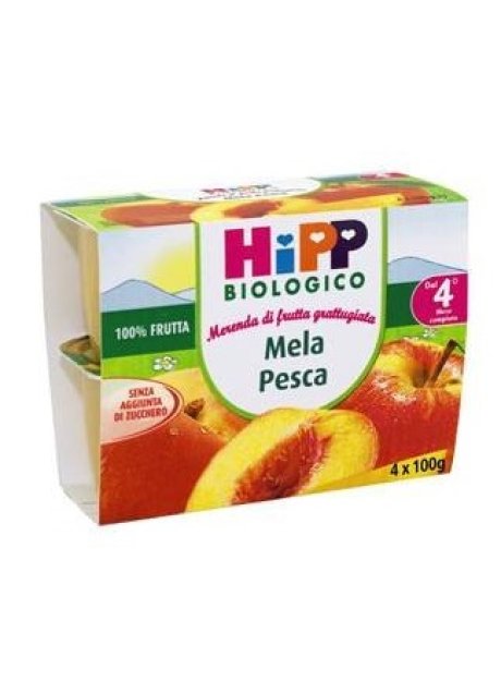 HIPP GRATTUGIA MELA PESCA 4X100G