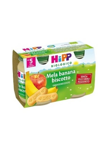 HIPP BIO OMOGENEIZZATO MELA BANANA BISCOTTO 2X125 G