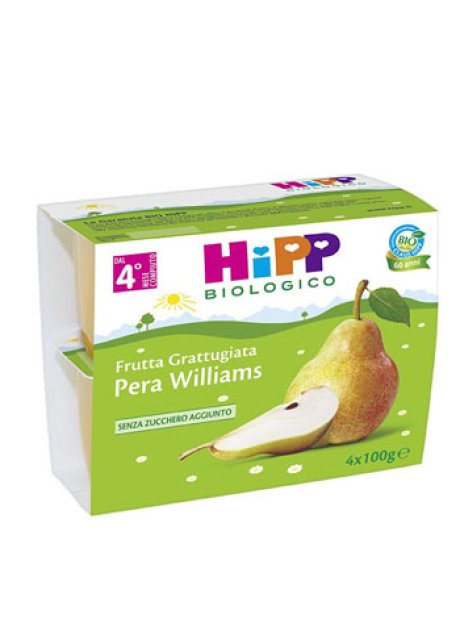 HIPP BIO HIPP BIO FRUTTA GRATTUGGIATA PERA WILLIAMS 4X100 G