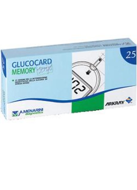 STRISCE MISURAZIONE GLICEMIA PER GLUCOCARD MEMORY 2 E MEMORYPC 25 PEZZI