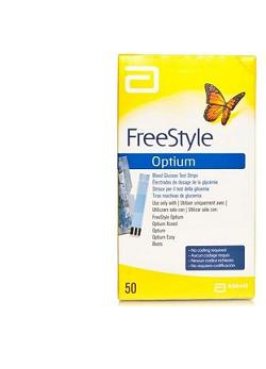 STRISCE MISURAZIONE GLICEMIA FREESTYLE OPTIUM TEST STRIPS 25PEZZI