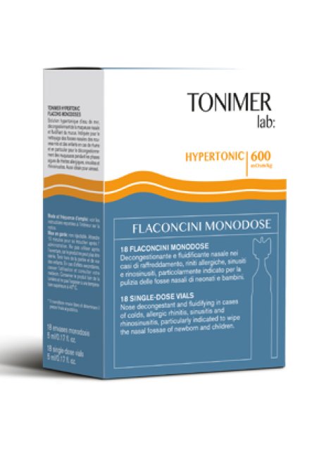 TONIMER HYPERTONIC LAVAGGIO NASALE 18 FLACONCINI