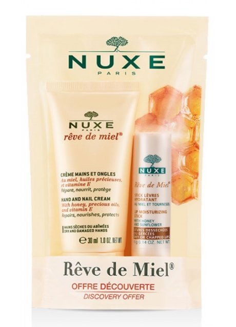 NUXE REVE DE MIEL DUO CREMA MANI E UNGHIE + STICK LABBRA