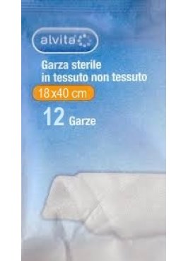 ALVITA GARZA STERILE IN TESSUTO NON TESSUTO 18X40CM 12 PEZZI