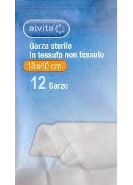 ALVITA GARZA STERILE IN TESSUTO NON TESSUTO 18X40CM 12 PEZZI