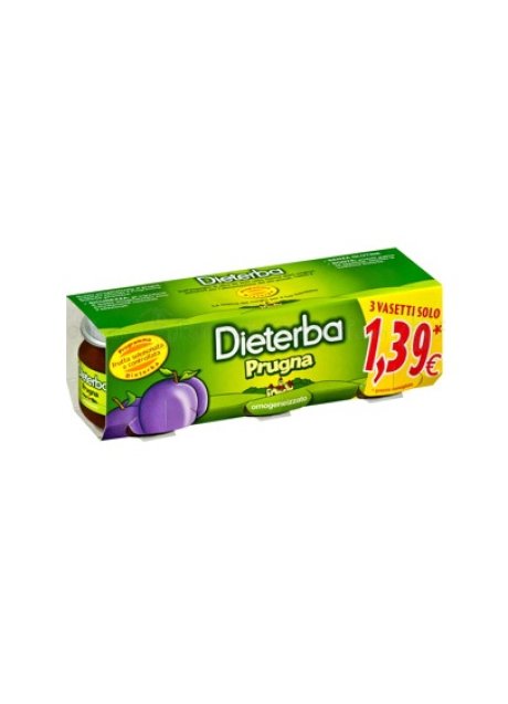 DIETERBA OMOGENEIZZATO PRUGNA 3 PEZZI 80 G