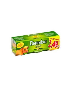 DIETERBA OMOGENEIZZATO VITELLO 3 PEZZI 80 G