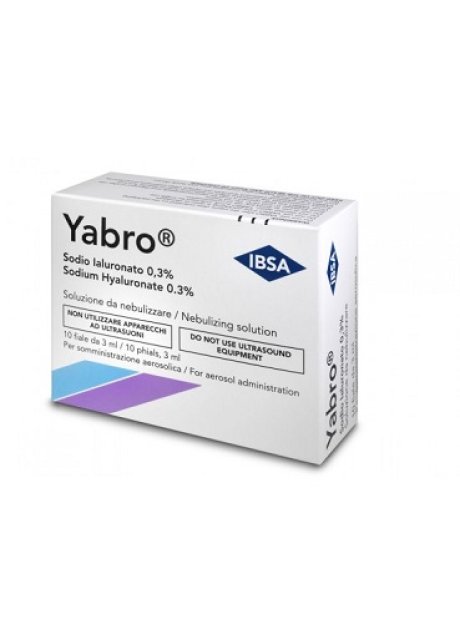 YABRO 10 FIALE 3ML ACIDO IALURONICO 0,3% SOLUZIONE PER NEBULIZZATORE