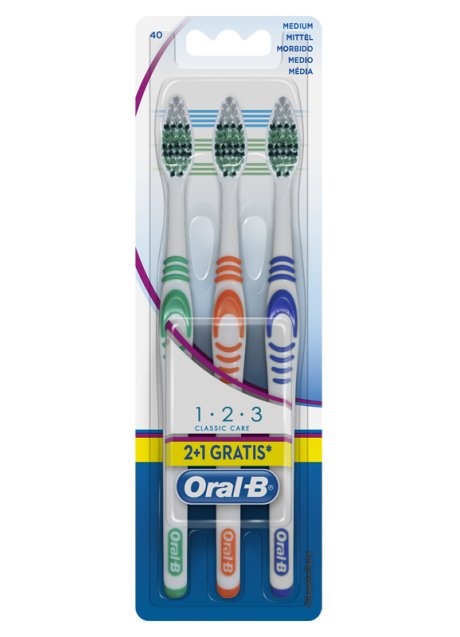 ORALB 123 CLASSIC CARE 40 SETOLE MEDIE 3 SPAZZOLINI