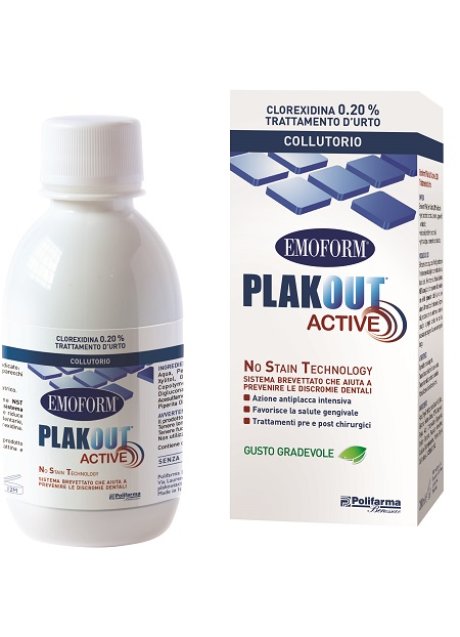 EMOFORM PLAK OUT ACTIVE CLOREXIDINA 0,20% COLLUTORIO 200 ML