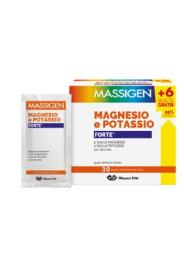 MASSIGEN MAGNESIO E POTASSIO FORTE 24 BUSTINE + 6 GRATIS