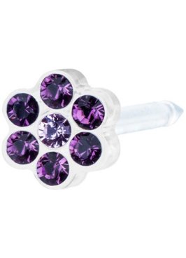 BLOMDAHL FORALOBO MP DAISY 5MM AMETHYST/LIGHT AMETHYST