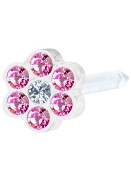 BLOMDAHL FORALOBO MP DAISY 5MM ROSE/CRYSTAL