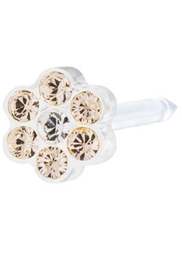 BLOMDAHL FORALOBI MP DAISY 5MM GOLDEN ROSE/CRYSTAL