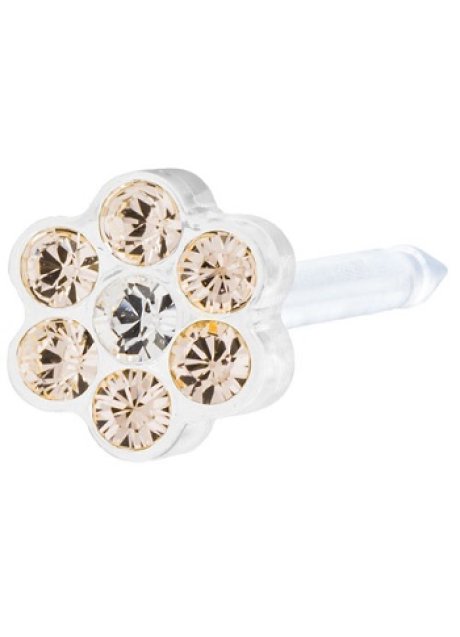 BLOMDAHL FORALOBI MP DAISY 5MM GOLDEN ROSE/CRYSTAL