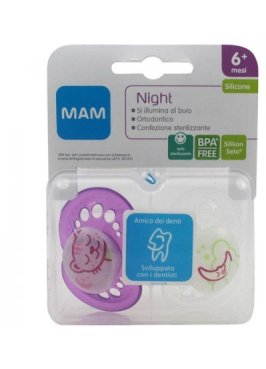 MAM NIGHT SUCCHIETTO 6+ SILICONE CONFEZIONE DOPPIA