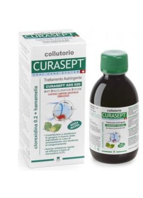 CURASEPT COLLUTORIO ASTRINGENTE 0,20 ADS 200 ML + DENTIFRICIO 6 ML CM