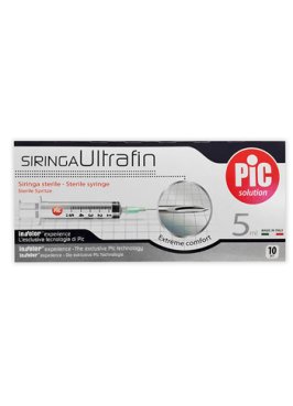 SIRINGA PIC ULTRAFINE 5 ML AGO 14 10 PEZZI