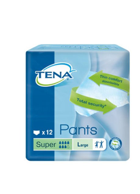 PANNOLONE PULL UP TENA PANTS SUPER TAGLIA LARGE 12 PEZZI