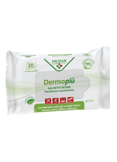 DERMO PIU' SALVIETTE INTIME 20 PEZZI PROFAR