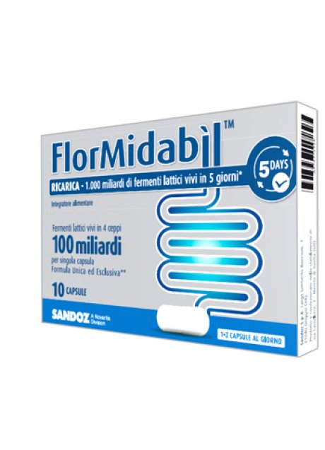 FLORMIDABIL RICARICA 10 CAPSULE