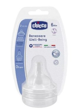 CHICCO TETTARELLA WELL BEING 6 MESI+ FOOD SILICONE 2 PEZZI