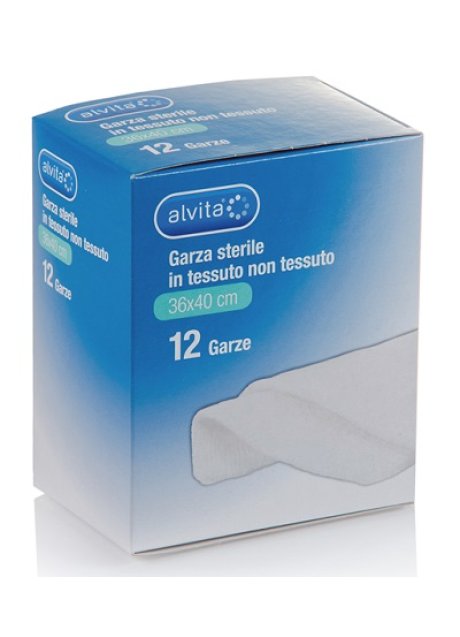 ALVITA GARZA STERILE IN TESSUTO NON TESSUTO 36X40CM 12 PEZZI