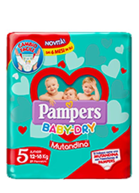 PAMPERS BABY DRY MUTANDINO SM TAGLIA 5 JUNIOR SMALL PACK 14+1 PEZZI