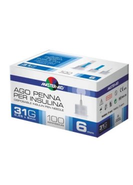 AGO PER PENNA DA INSULINA MASTER-AID 31 GAUGE 6 MM 100 PEZZI