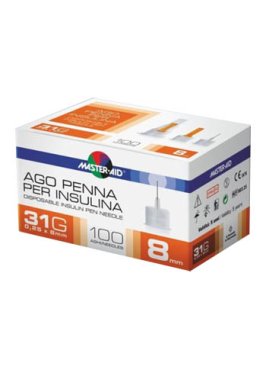 AGO PER PENNA DA INSULINA MASTER-AID 31 GAUGE 8 MM 100 PEZZI