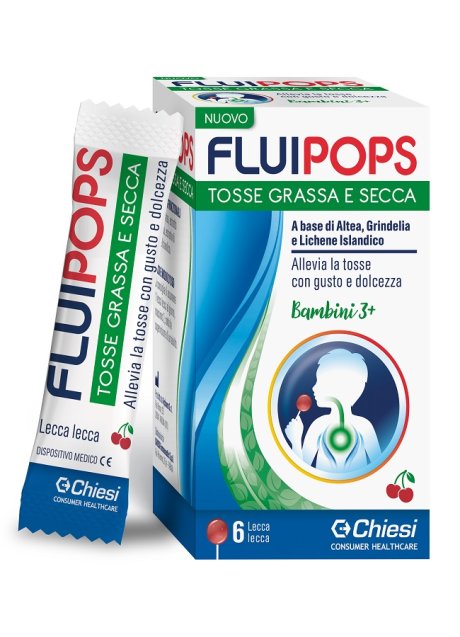 FLUIPOPS 6 LECCA LECCA GUSTO CILIEGIA PER TOSSE