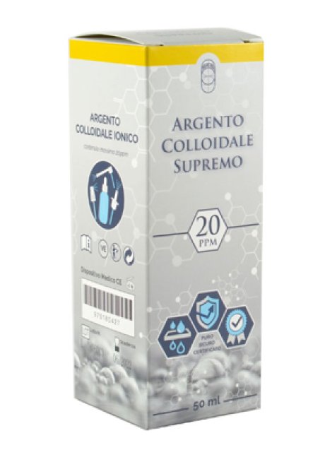 ARGENTO COLLOIDALE SUPREMO 20PPM CERTIFICATO SPRAY CON CONTAGOCCE + EROGATORE NASO + EROGATORE GOLA + EROGATORE PELLE