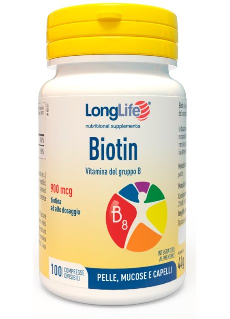 LONGLIFE BIOTIN 900MCG 100CPR