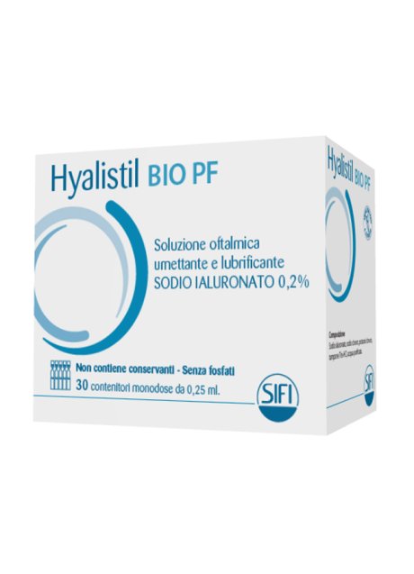 HYALISTIL BIO PF SOLUZIONE OFTALMICA PHOSPHATE FREE MONODOSEA BASE DI ACIDO IALURONICO 0,2% 30 FLACONCINI 0,25 ML