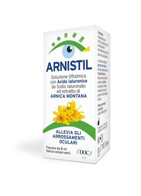 ARNISTIL SOLUZIONE OFTALMICA ACIDO IALURONICO 0,2% + ESTRATTO DI ARNICA MONTANA 0,1% FLACONE 8 ML