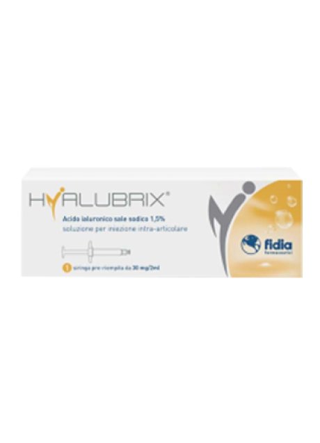 SIRINGA INTRA-ARTICOLARE HYALUBRIX ACIDO IALURONICO 1,5% 30MG 2 ML